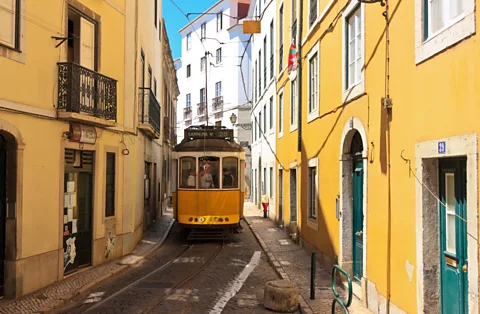 Alamy Trams criss-cross the entire city and are a great way to get up some of the steeper hills (Credit: Alamy)