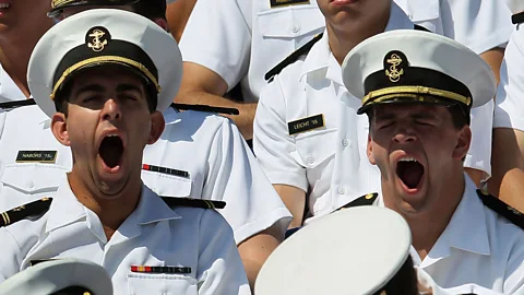 Getty Images Yawning can be contagious - and more empathetic people may catch a yawn more easily (Credit: Getty Images)