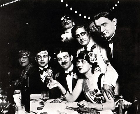 Dadaist movement. Auric, Picabia, Ribemont, Dessaignes, G. Everling, Casella and Tzara, Around 1920, France