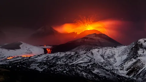 Getty Images Volcanoes, spewing sulphurous material into the atmosphere, can have a cooling effect (Credit: Getty Images)