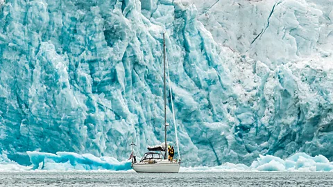 Daniel Hug An estimated 60% of Svalbard is covered with ice. Here, a glacier at Magdalenefjord. (Credit: Daniel Hug)