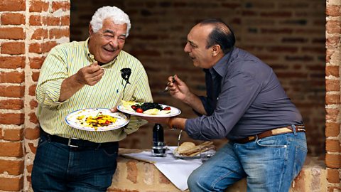 Photograph of Antonio Carlucci and Gennaro Contaldo  