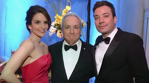 Jason Kempin/Getty Images Saturday Night Live creator Lorne Michaels, here with actors Tina Fey and Jimmy Fallon, likes to be surrounded by the smartest people possible. (Credit: Jason Kempin/Getty Images)