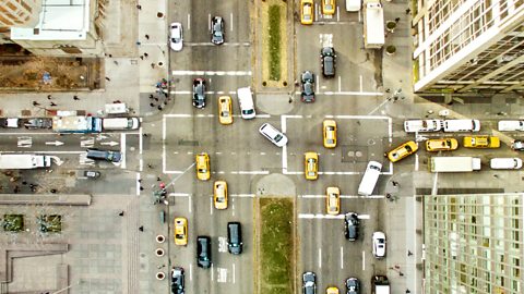 Aerial view of Park Avenue in New York