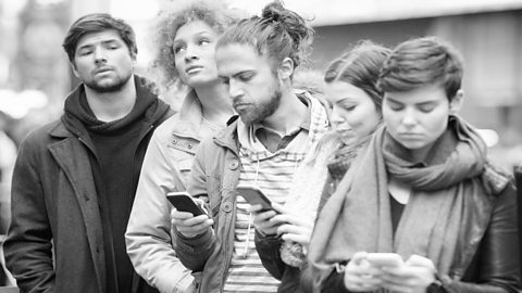 Photograph of people queueing