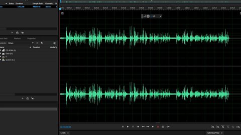 Photograph of audio editing software