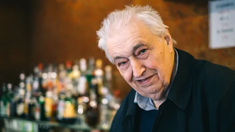 Lance Henderstein Pietro Rattazzo, 71, owner of Bar Rattazzo in the Ticinese district of Milan (Credit: Lance Henderstein)