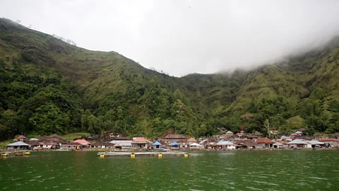 Theodora Sutcliffe Arriving at Trunyan (Credit: Theodora Sutcliffe)