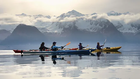 Kayak Adventures Worldwide In Kenai Fjords, the water can be incredibly calm (Credit: Kayak Adventures Worldwide)