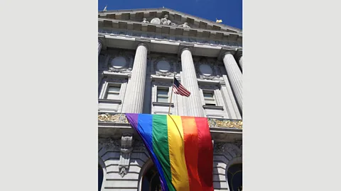 Getty Images Gay activist Harvey Milk was killed in San Francisco City Hall in 1978 (Credit: Getty Images)
