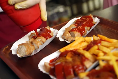 Adam Berry, Stringer/Getty The key ingredients in currywurst are curry, ketchup and sausage (Credit: Adam Berry, Stringer/Getty)