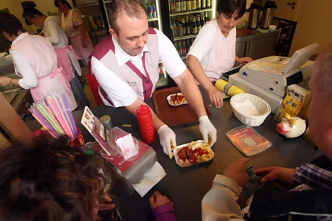 Adam Berry, Stringer/Getty “Currywurst is the most Berlin dish of all” (Credit: Adam Berry, Stringer/Getty)
