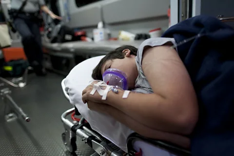 Getty Images Children should be checked every few hours for the first night after a head injury (Credit: Getty Images)