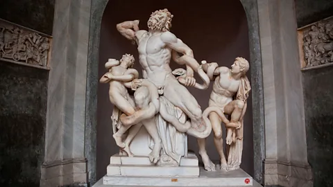 Alamy Two sharp-fanged sea serpents writhe around the agonised Trojan priest Laocoon and his innocent sons (Credit: Alamy)