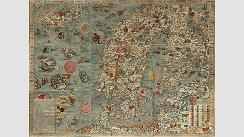 Wikipedia Strange-looking whales can be seen in the 16th-Century Carta marina of the Nordic countries of Northern Europe (Credit: Wikipedia)