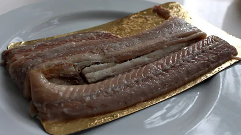 Chris Baraniuk Fillets of eel are still pricier than smoked salmon for fish lovers (Credit: Chris Baraniuk)