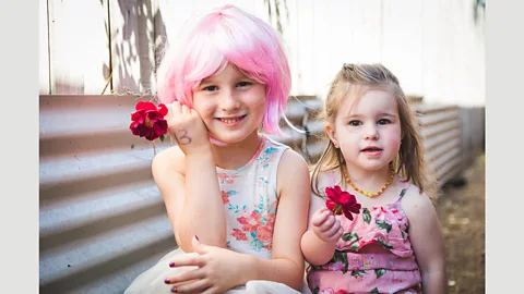 Emma Leslie Five-year-old Briella, pictured here with her sister Shayla, took part in a series of portraits of transgender children by photographer Emma Leslie (Credit: Emma Leslie)