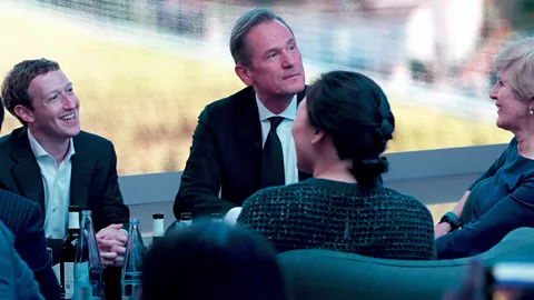 Frank Zauritz/Getty Images Facebook CEO, Mark Zuckerberg, looks young amongst his peers at the Axel Springer Awards in Germany. (Credit: Frank Zauritz/Getty Images)