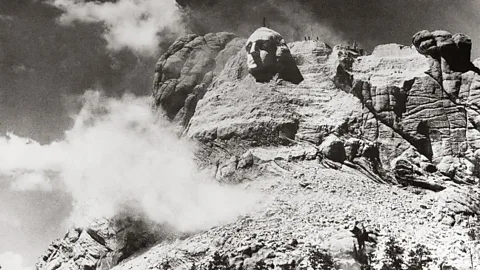 Alamy The Lakota Sioux originally referred to Mount Rushmore, named after a New York lawyer, as The Six Grandfathers, and the carving began with Washington’s likeness (Credit: Alamy)