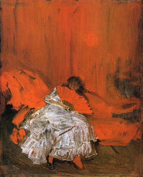 Red and Pink: The Little Mephisto, James Abbott McNeill Whistler, 1884, oil and canvas, Artepics / Alamy Stock Photo