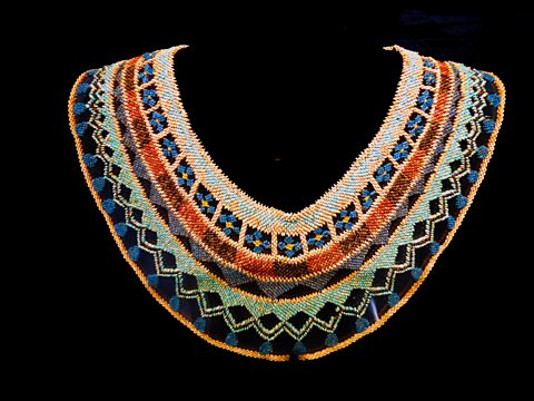 Beaded Egyptian collar, 1550-1070 BC