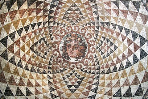 Mosaic of Dionysos, from the tessellated floor of a Roman villa, 2nd century BC