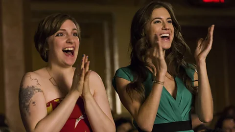 HBO Even as more anti-heroines have appeared on television they have frequently suffered a backlash from viewers – Lena Dunham and her cast mates on Girls, in particular (Credit: HBO)