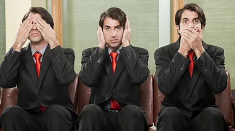 Getty Images If you 'see no evil, hear no evil, speak no evil' can you convince yourself that everything's fine? (Credit: Getty Images)