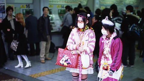 Alamy Anecdotally, some Japanese women say that they wear face-masks 'date masuku' – ‘just for show’ - in some cases because they don’t consider themselves cute enough (Credit: Alamy)