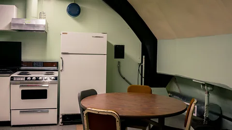 Chris Hinkle The crew had their own rest area, buried beneath the soil (Credit: Chris Hinkle)