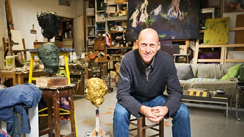 Christopher Broughton Artist and sculptor Jonathan Shimony at his studios in Paris. His reunion led to a printmaking workshop for fellow Harvard alumni (Credit: Christopher Broughton)