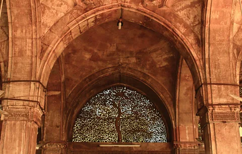 Neelima Vallangi The Tree of Life lattice work stands out at Sidi Sayed Mosque in Ahmedabad (Credit: Neelima Vallangi)
