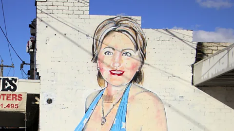 Reuters Mural depicts Hilary Clinton in a bikini (Credit: Reuters)