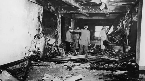 Getty Images Fourteen people died when a bomber flew in to the side of the Empire State Building in 1945 (Credit: Getty Images)