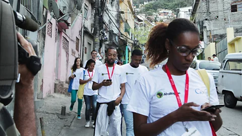 Google Volunteers from AfroReggae contributing to the mapping effort (Credit: Google)