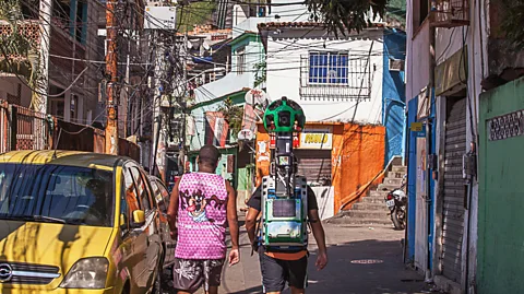 Google Mapping the streets of the favelas (Credit: Google)