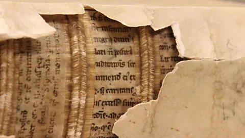 Erik Kwakkel Historian Erik Kwakkel discovered “hidden libraries” within Medieval book bindings (Credit: Erik Kwakkel)