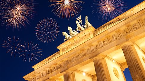 Fireworks at Brandenburger Tor on New Year's Eve