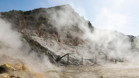 Alamy Campi Flegrei shows itself via hot, sulphurous outpourings, rather than as a giant cone (Credit: Alamy)