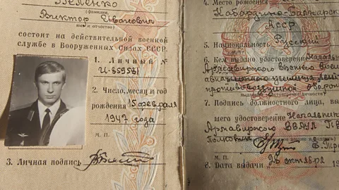 CIA Museum Belenko's military ID is now on show at the CIA Museum in Washington DC (Credit: CIA Museum)