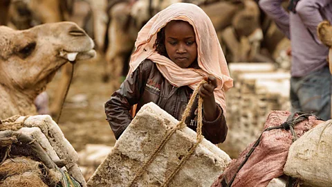 Dave Stamboulis The tribal Afar people extract and sell salt from nearby lakes (Credit: Dave Stamboulis)