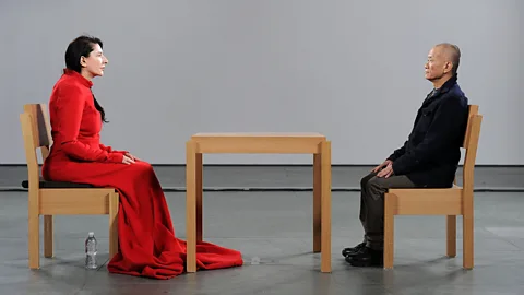 Getty Images Belgrade-born performance artist Marina Abramović stared into the eyes of gallery visitors as part of her 2010 work The Artist is Present (Credit: Getty Images)