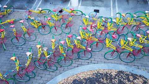 Phillip Bond/Alamy Stock Photo Google provides employees with bicycles for transportation on its Mountain View campus (Credit: Phillip Bond/Alamy Stock Photo)