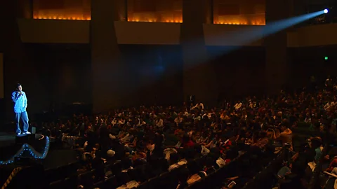 Dan Nainan Dan Nainan’s third-ever stand-up show was in front of 2,500 people at a sales conference (Credit: Dan Nainan)