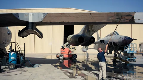Chris Hinkle A B-52 is being restored at the Pima Air and Space Museum (Credit: Chris Hinkle)