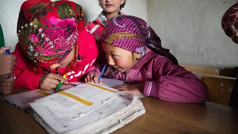 Pascal Mannaerts About 50 children attend the village’s school (Credit: Pascal Mannaerts)