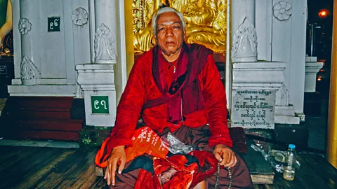 Fanny Potkin U Tin Naing claims to be 90 years old and specializes in healing practices (Credit: Fanny Potkin)