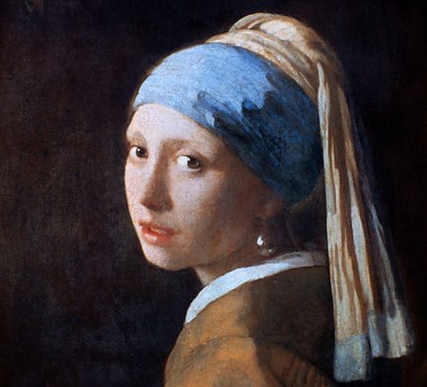 17th century painting of the Girl With a Pearl Earring by Johannes Vermeer