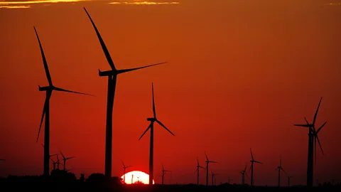 Getty Images Amazon is investing in wind farms to power its servers (Credit: Getty Images)
