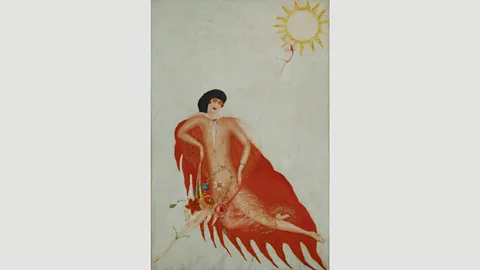 Columbia University Florine Stettheimer was largely unknown outside the circle of Modernist artists in which she moved. Her Portrait of Myself dates from 1923 (Credit: Columbia University)